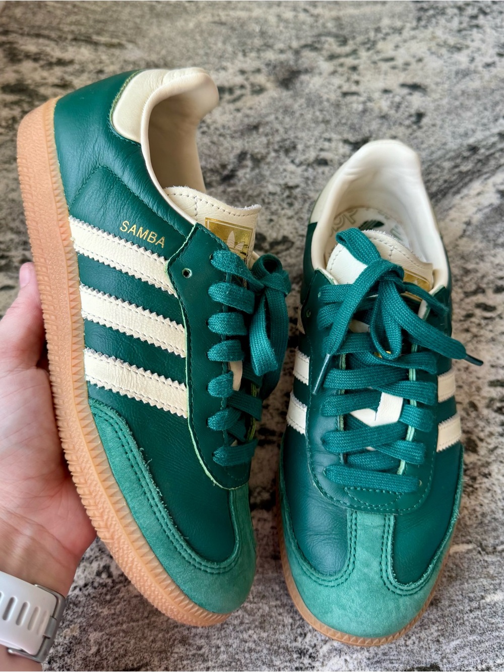 Adidas samba in collegiate green. Women’s 6.5. Excellent used condition!